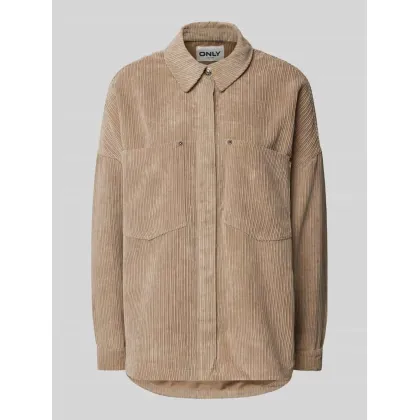 Zdjęcie Bluzka koszulowa o kroju oversized ze sztruksu model ‘JANINE-RAI’