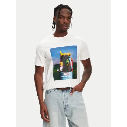 Zdjęcie Hunter T-Shirt Brodie Graphic HARM0036251 Biały Regular Fit