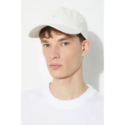 Zdjęcie Carhartt WIP czapka z daszkiem bawełniana Harlem Cap kolor beżowy gładka I028955.D6XX
