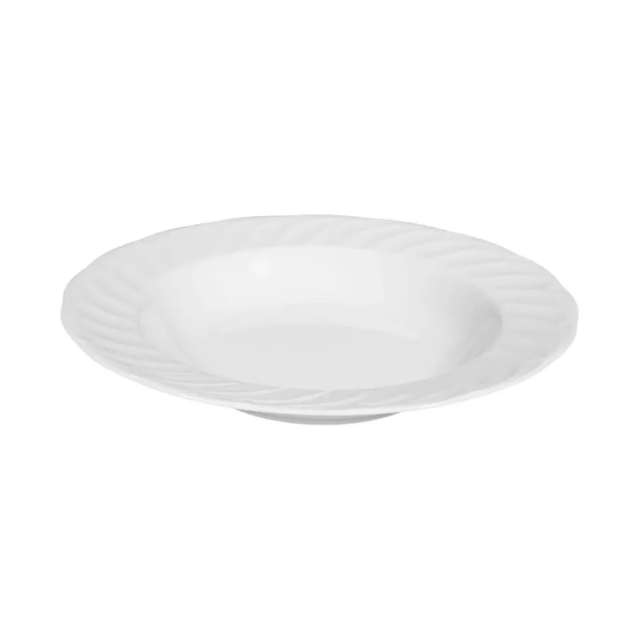 obrazek 1 Duży płaski biały porcelanowy talerz do zupy 23,5 cm z Niemiec - Seltmann Weiden