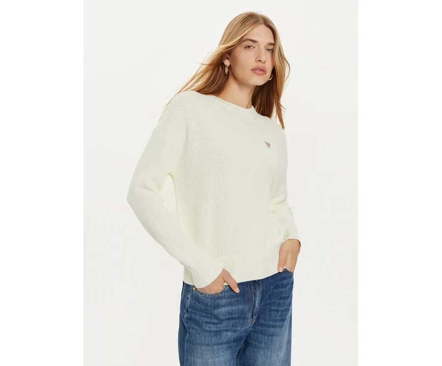 obrazek 1 Guess Jeans Sweter W4BR08 Z3HM1 Écru Regular Fit