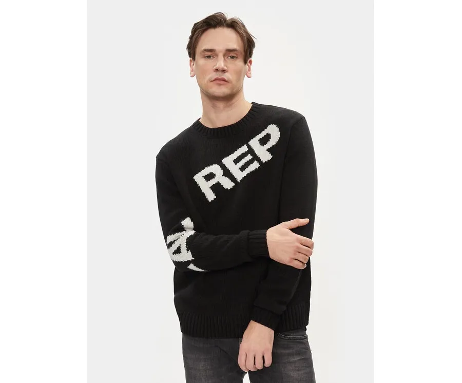 obrazek 1 Replay Sweter UK2514.000.G2897J Czarny Regular Fit REPLAY