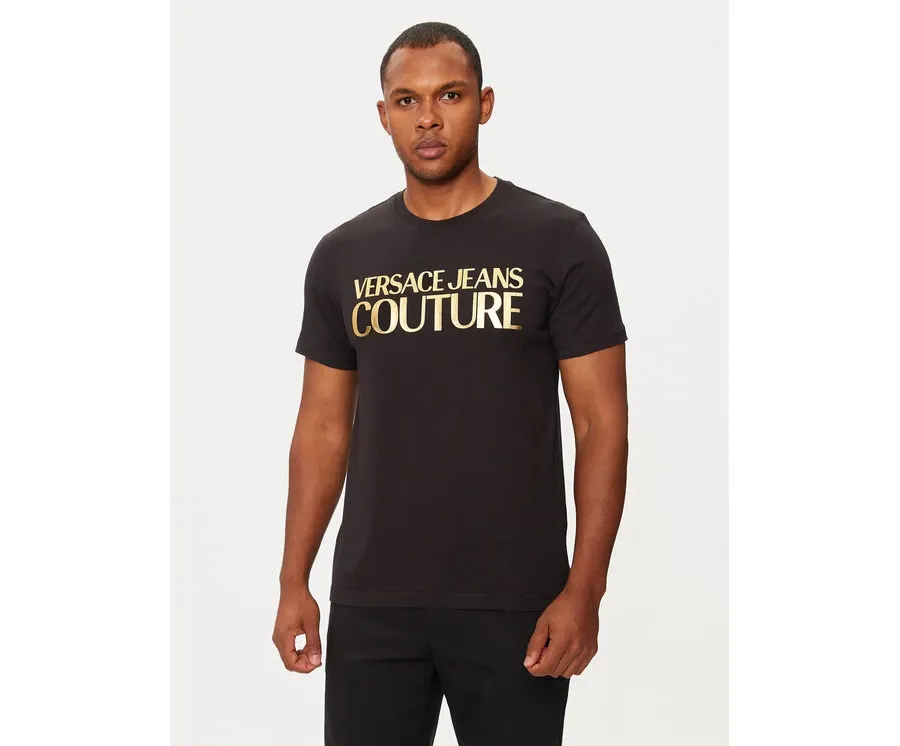 obrazek 1 Versace Jeans Couture T-Shirt 77GAHT05 Czarny Regular Fit