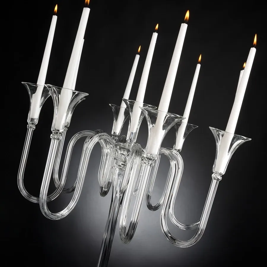 picture 2 Classic glass candlestick with nine arms