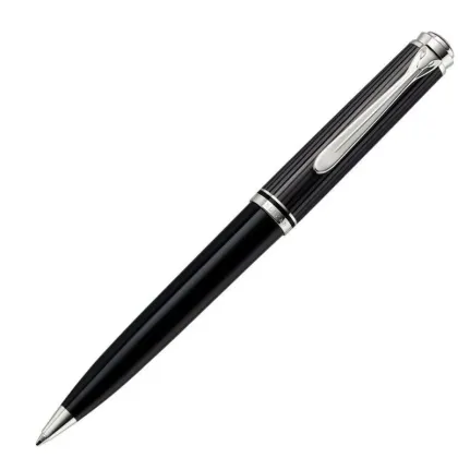 Picture Pelikan Souveran K800 Black-Silver ballpoint pen