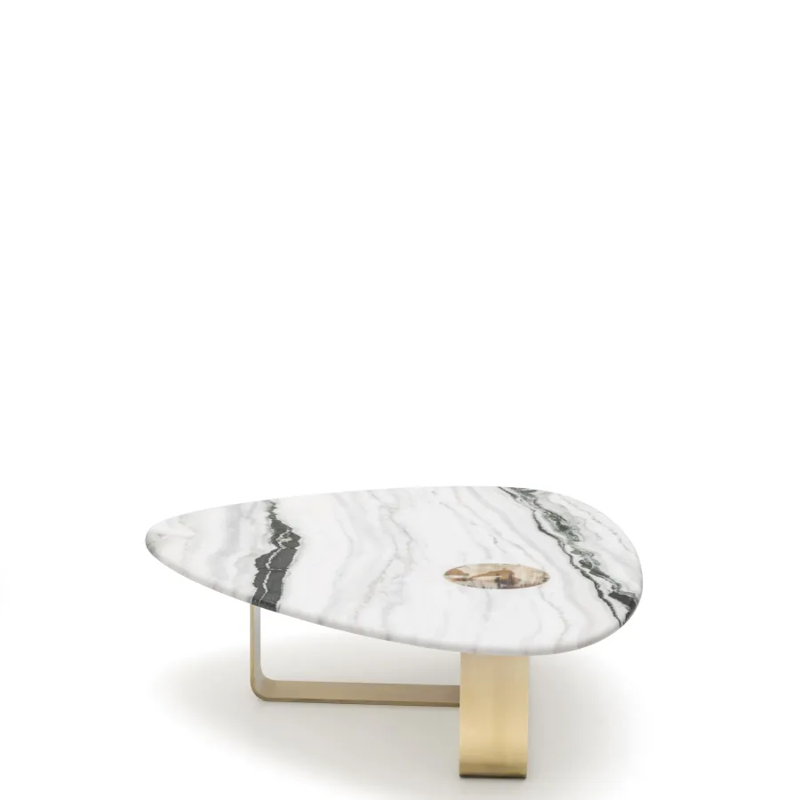 obrazek 3 Luksusowy stolik kawowy z satynowego marmuru do salonu – Arcahorn