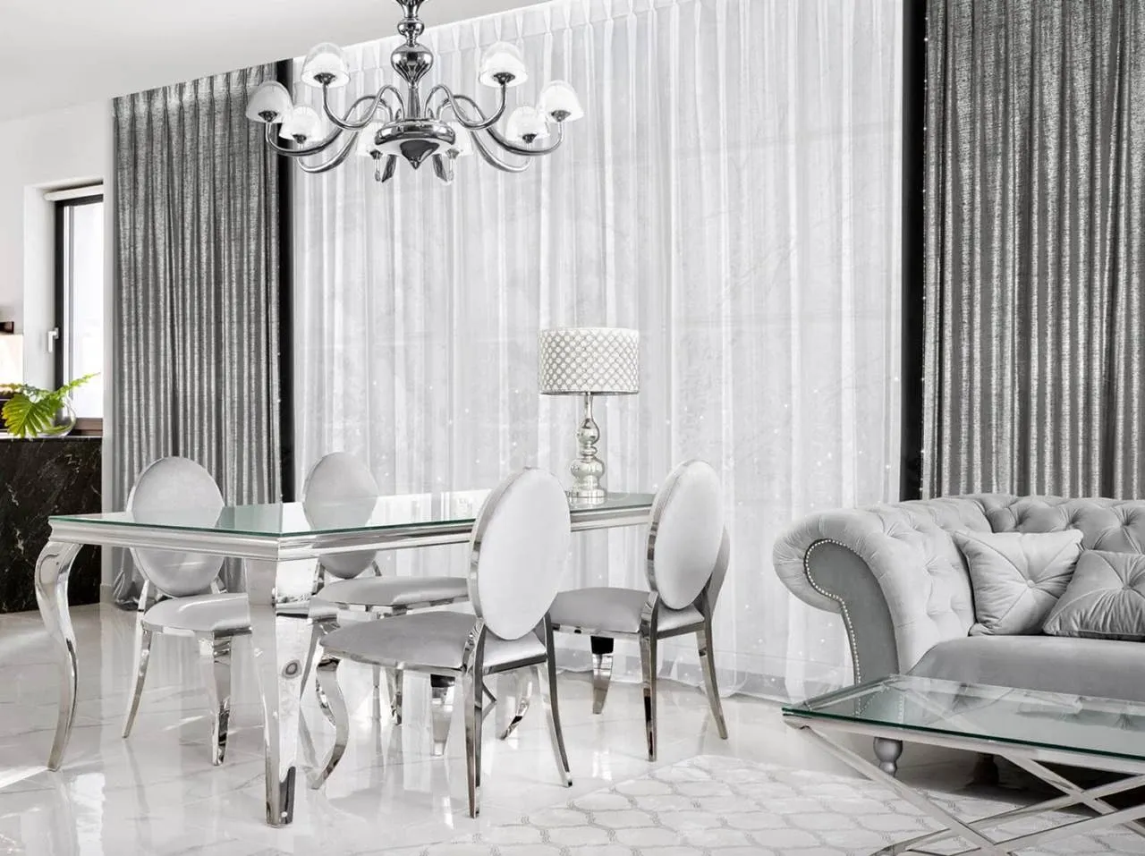 5 luksusowych dodatków do salonu w stylu glamour