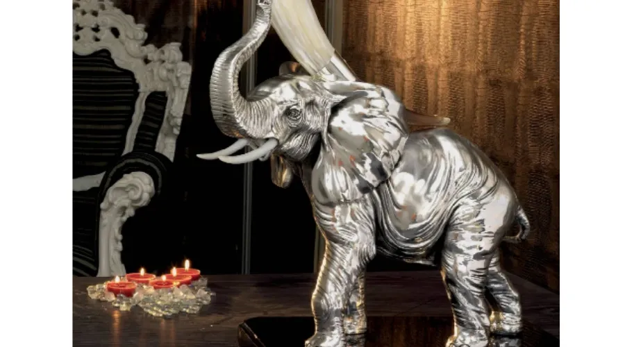 obrazek 2 Designerska lampa do salonu wykonana z marmurowego pyłu i rogu