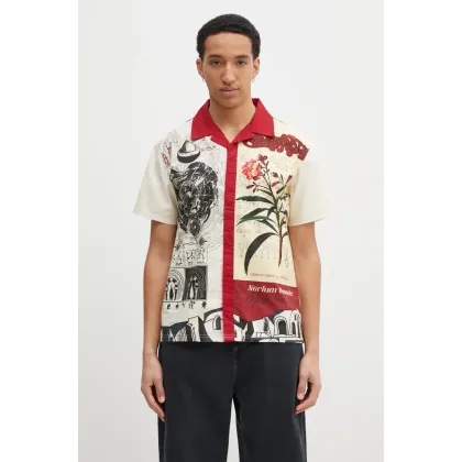 Zdjęcie Puma koszula bawełniana PALAIS ARTISAN Shirt męska kolor beżowy relaxed 629392