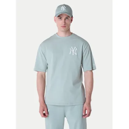 Zdjęcie New Era T-Shirt New York Yankees MLB League Essential Pastel 60596180 Zielony Regular Fit