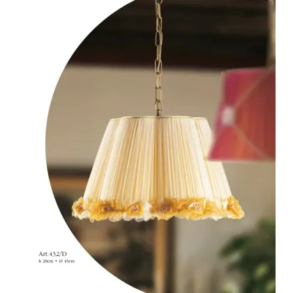 Zdjęcie Piękna stylowa lampa sufitowa z jedwabiu i szyfonu - Il Paralume Marina