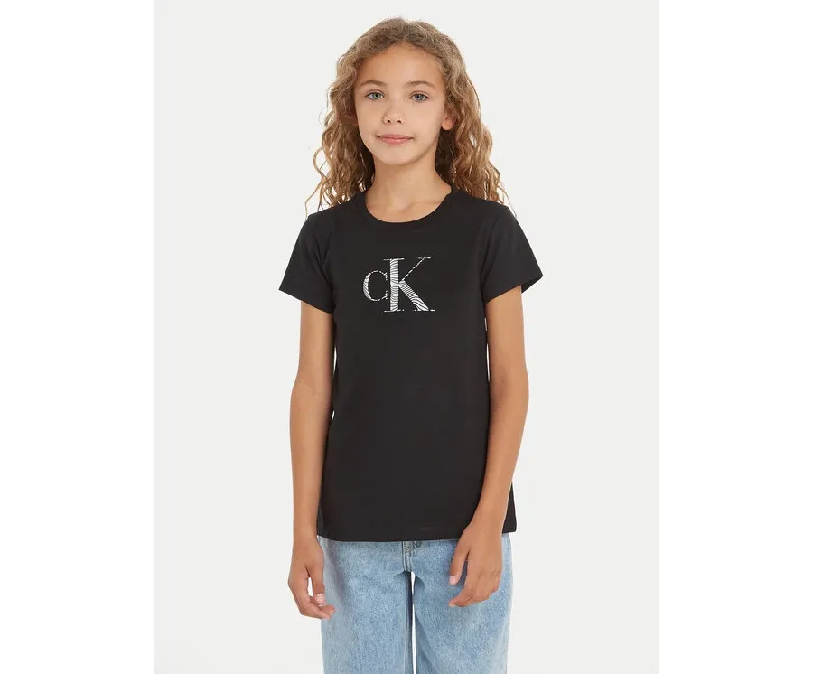 obrazek 1 Calvin Klein Jeans T-Shirt Iridescent IG0IG02433 Czarny Regular Fit