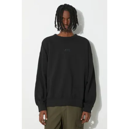 Zdjęcie Vans bluza bawełniana Premium Standards Crew Fleece LX męska kolor czarny gładka VN000GBWBLK1