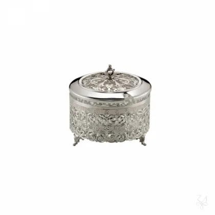 Zdjęcie Eleganckie srebrne naczynie na miód – Zaramella Argenti