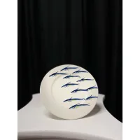 Zdjęcie Ceramiczny talerz deserowy zdobiony motywem sardynek - Le Ceramiche