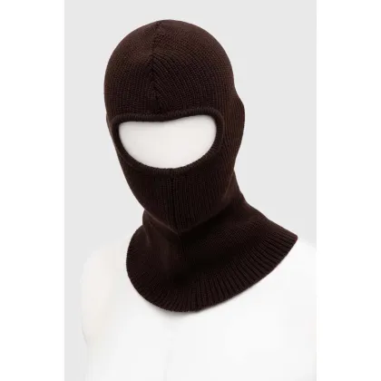 Zdjęcie Drôle de Monsieur kominiarka wełniana La Cagoule kolor brązowy C-BN102-WO009-BN