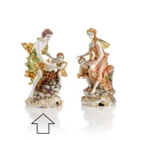 Zdjęcie Barokowa figura greckiej postaci z dzieckiem wykonana z ceramiki - Ceramiche ML
