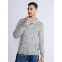 Zdjęcie Petrol Industries Sweter M-3030-KWC211 Szary Regular Fit