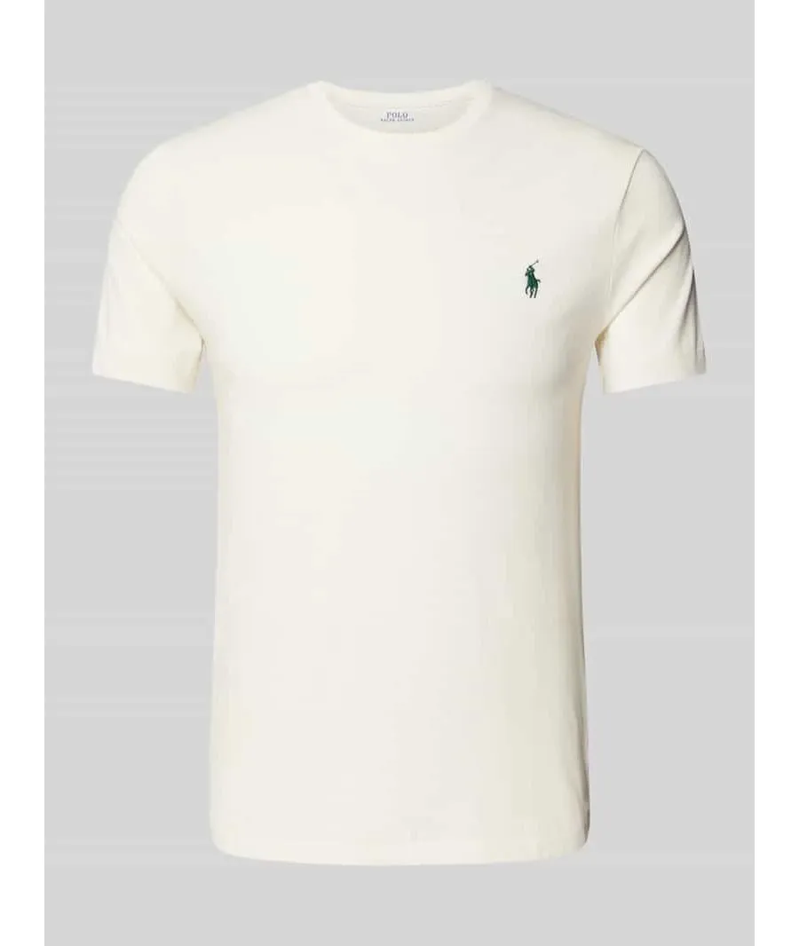 obrazek 1 Polo Ralph Lauren T-Shirt 710671438421 Écru Slim Fit
