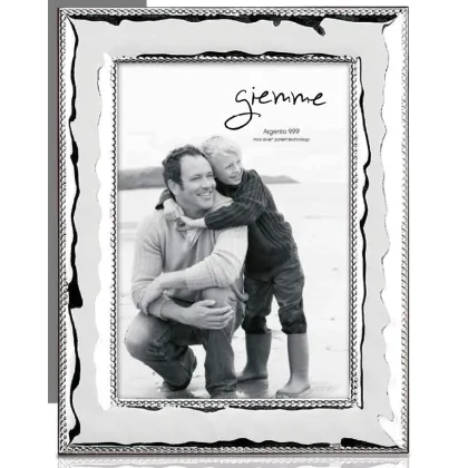 Picture Stylish silver photo frame 15x20 cm with beautiful decoration