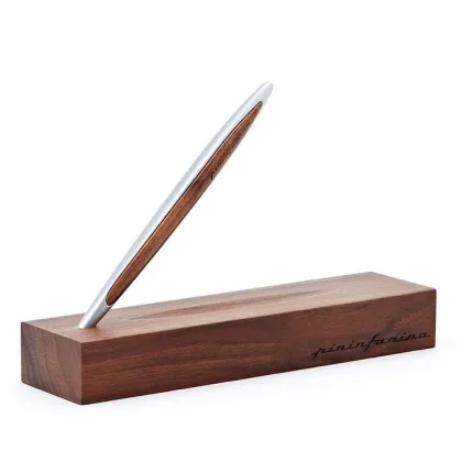 Picture Classic Pininfarina Cambiano Aluminum pencil on a wooden base