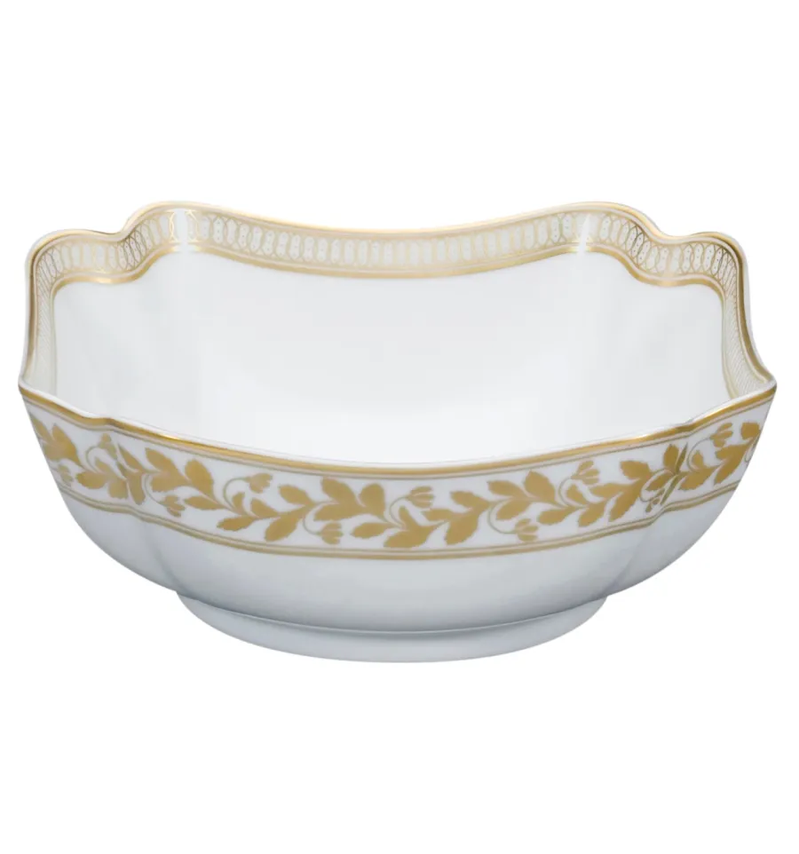 obrazek 1 Porcelanowa mała miska na sałatkę z roślinnymi złotymi elementami z kolekcji Anna - Vista Alegre