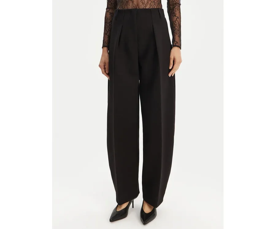 obrazek 1 JACQUEMUS Spodnie materiałowe Le Pantalon Ovalo 24E241PA0791718 990 Czarny Regular Fit