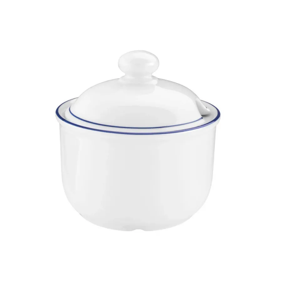 obrazek 1 Biała mała porcelanowa cukiernica w stylu nowoczesnym - Seltmann Weiden