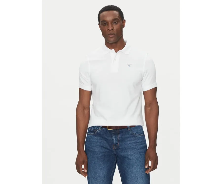 obrazek 1 Barbour Polo Original Sports MML0358WH11 Biały Tailored Fit