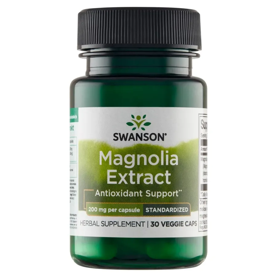 obrazek 1 Swanson Magnolia Lekarska Ekstrakt 200 mg Kapsułki
