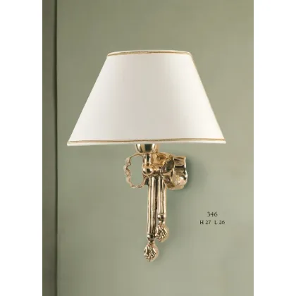 Zdjęcie Lampa ścienna z węzłem empirowym 35×26 i wachlarzem - Il Paralume Marina
