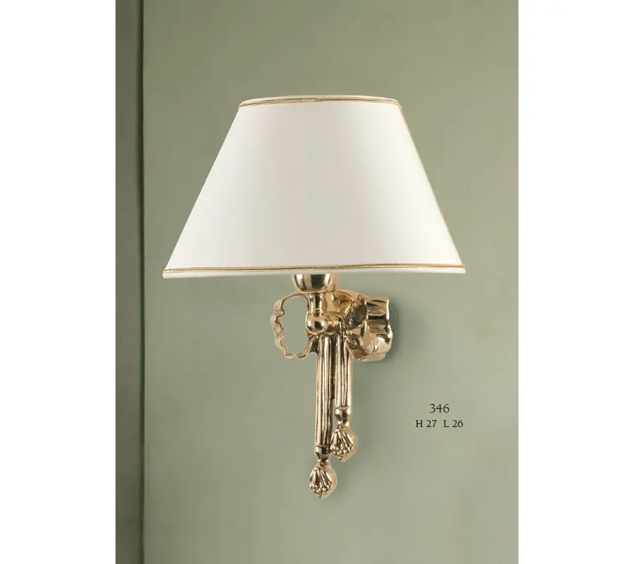 obrazek 1 Lampa ścienna z węzłem empirowym 35×26 i wachlarzem - Il Paralume Marina