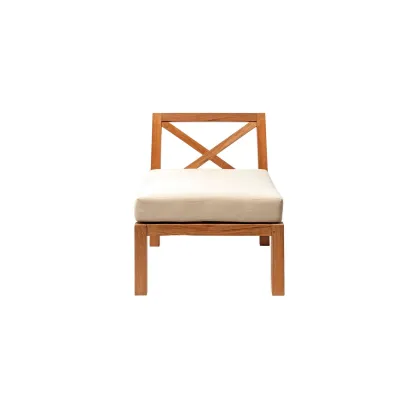 Zdjęcie Stylowy fotel wypoczynkowy – moduł środkowy Venezia z drewna tekowego