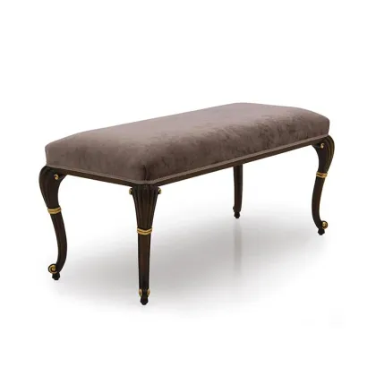 Zdjęcie Brązowa elegancka ławka w stylu klasycznym - Sevensedie