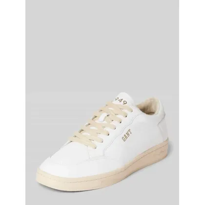 Zdjęcie Sneakersy skórzane ze sznurowaniem