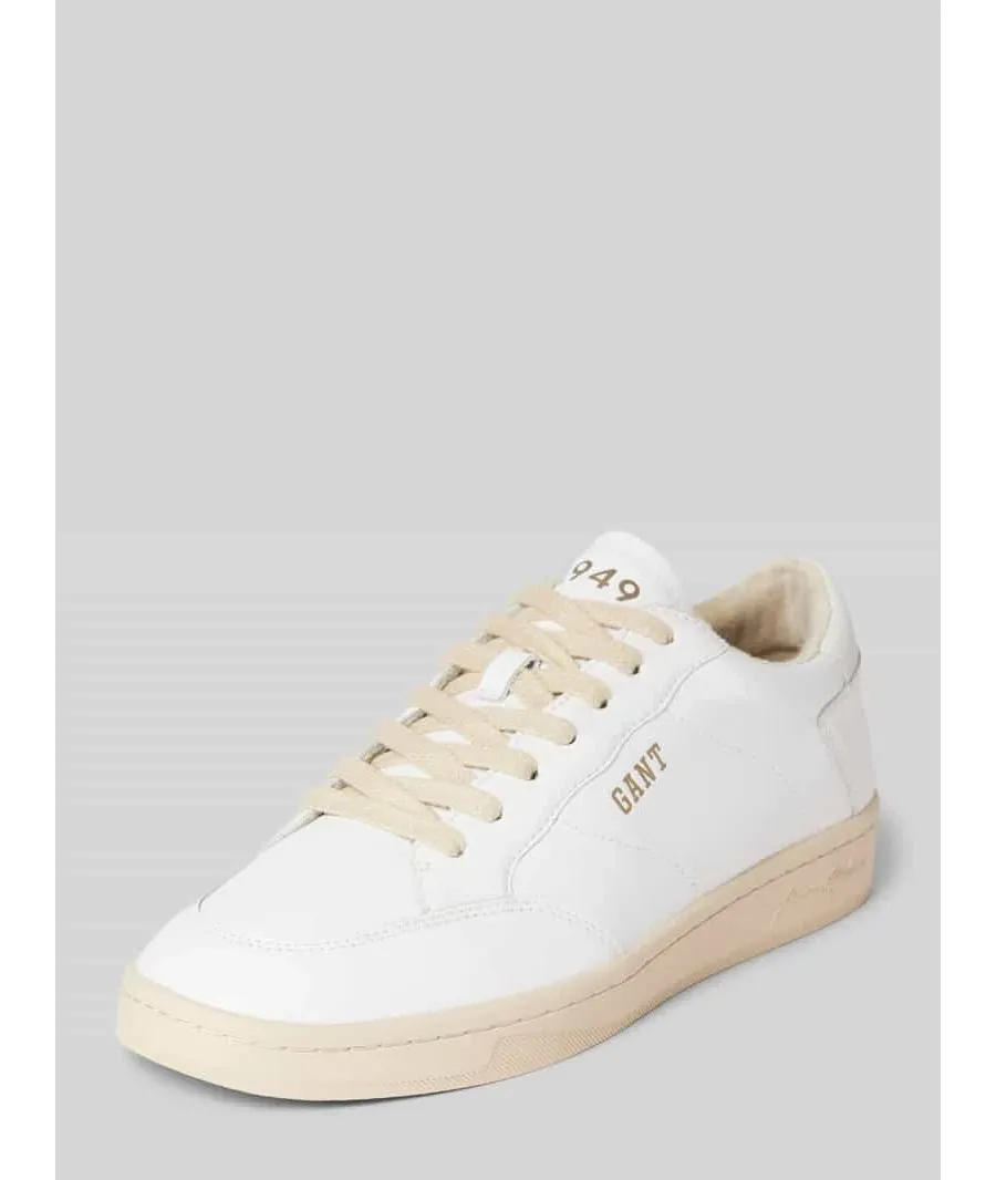obrazek 1 Sneakersy skórzane ze sznurowaniem