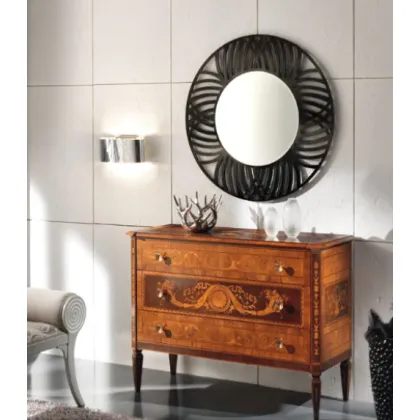 Zdjęcie Eleganckie lustro salonowe z platynowego złota w kolorze czerni