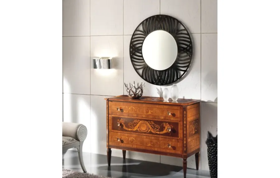 obrazek 1 Eleganckie lustro salonowe z platynowego złota w kolorze czerni