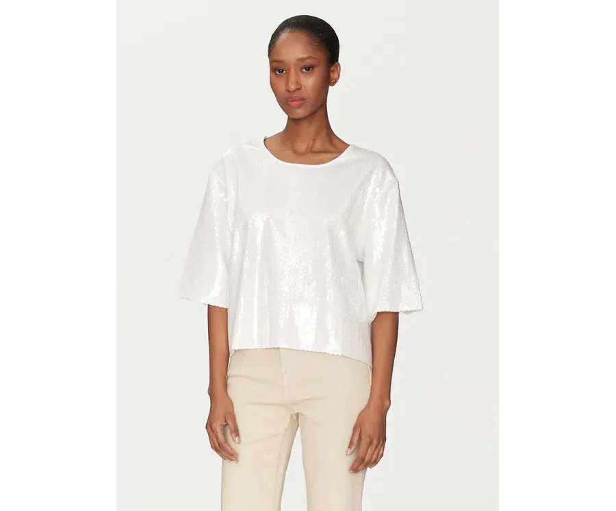 obrazek 1 Marella T-Shirt Gardone 2513971024 Écru Boxy Fit