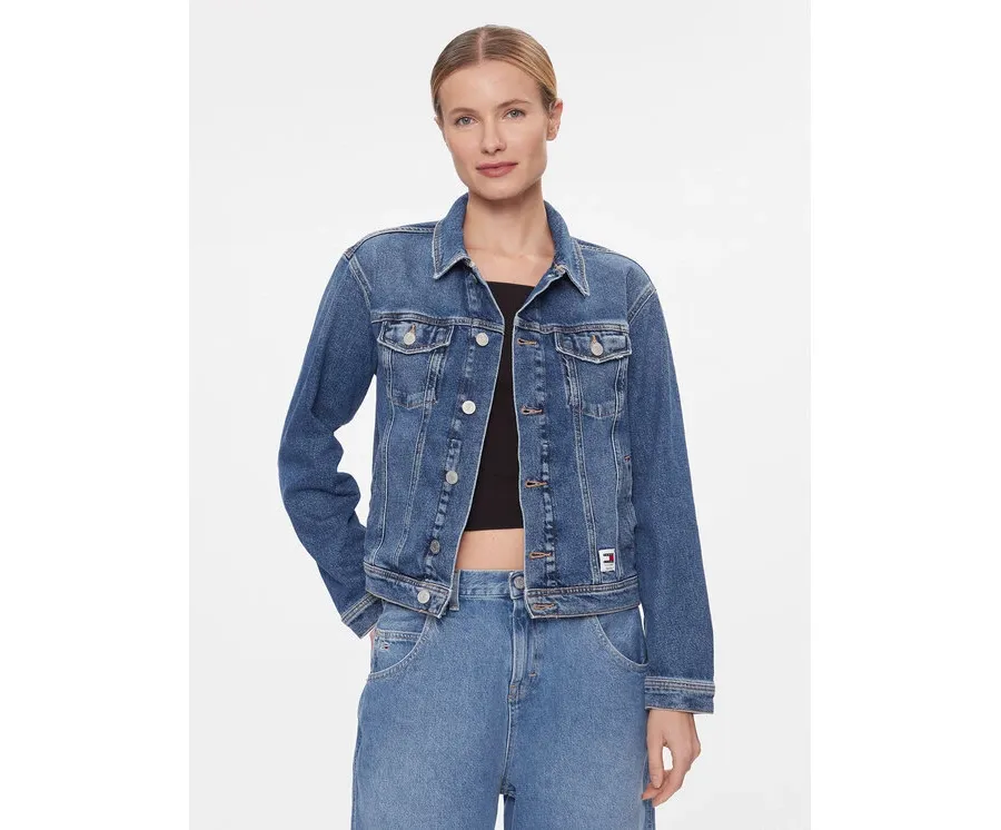 obrazek 1 Tommy Jeans Kurtka jeansowa DW0DW16986 Niebieski Mom Fit