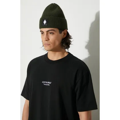 Zdjęcie Marcelo Burlon t-shirt bawełniany Que Onda Basic Tee męski kolor czarny z aplikacją CMAA056F24JER0071001