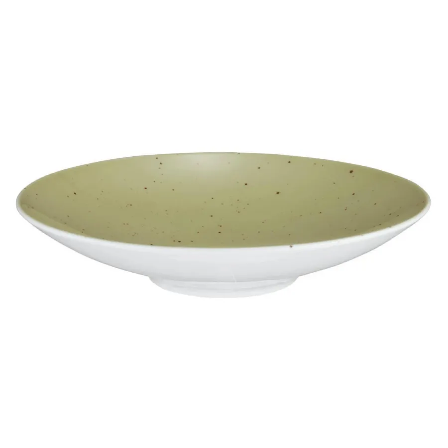 obrazek 1 Piękna duża okrągła miska z porcelany 26 cm w wyjątkowym kolorze oliwki - Seltmann Weiden