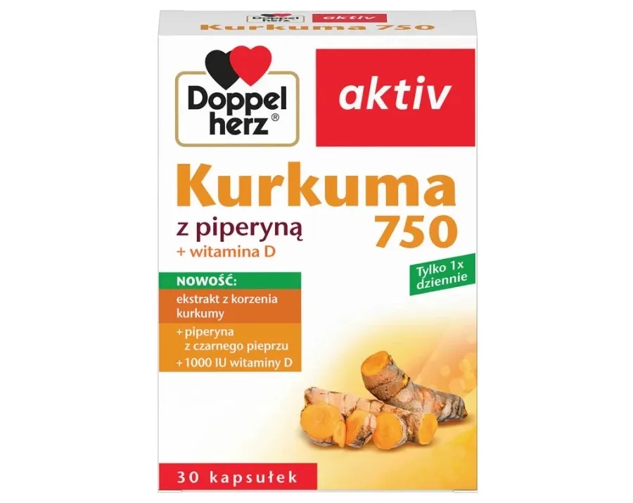 obrazek 1 Doppelherz Aktiv Kurkuma z Piperyną Kapsułki DOPPELHERZ