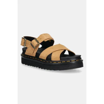 Zdjęcie Dr. Martens sandały zamszowe Voss II Sandal damskie kolor brązowy na platformie DM40930200
