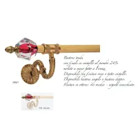 Picture Curtain rod with hand-cut lead crystal made in Florence - Il Paralume Marina