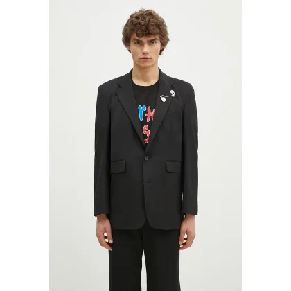 Zdjęcie Aries marynarka z domieszką wełny Single Breasted Tailored Jacket kolor czarny AR7010202