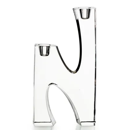 Zdjęcie Elegancki kryształowy świecznik w kształcie litery n z kolekcji Caractere – Vista Alegre