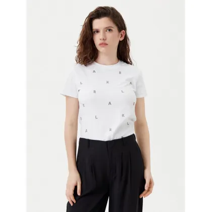 Zdjęcie KARL LAGERFELD T-Shirt A1W17078 Biały Regular Fit