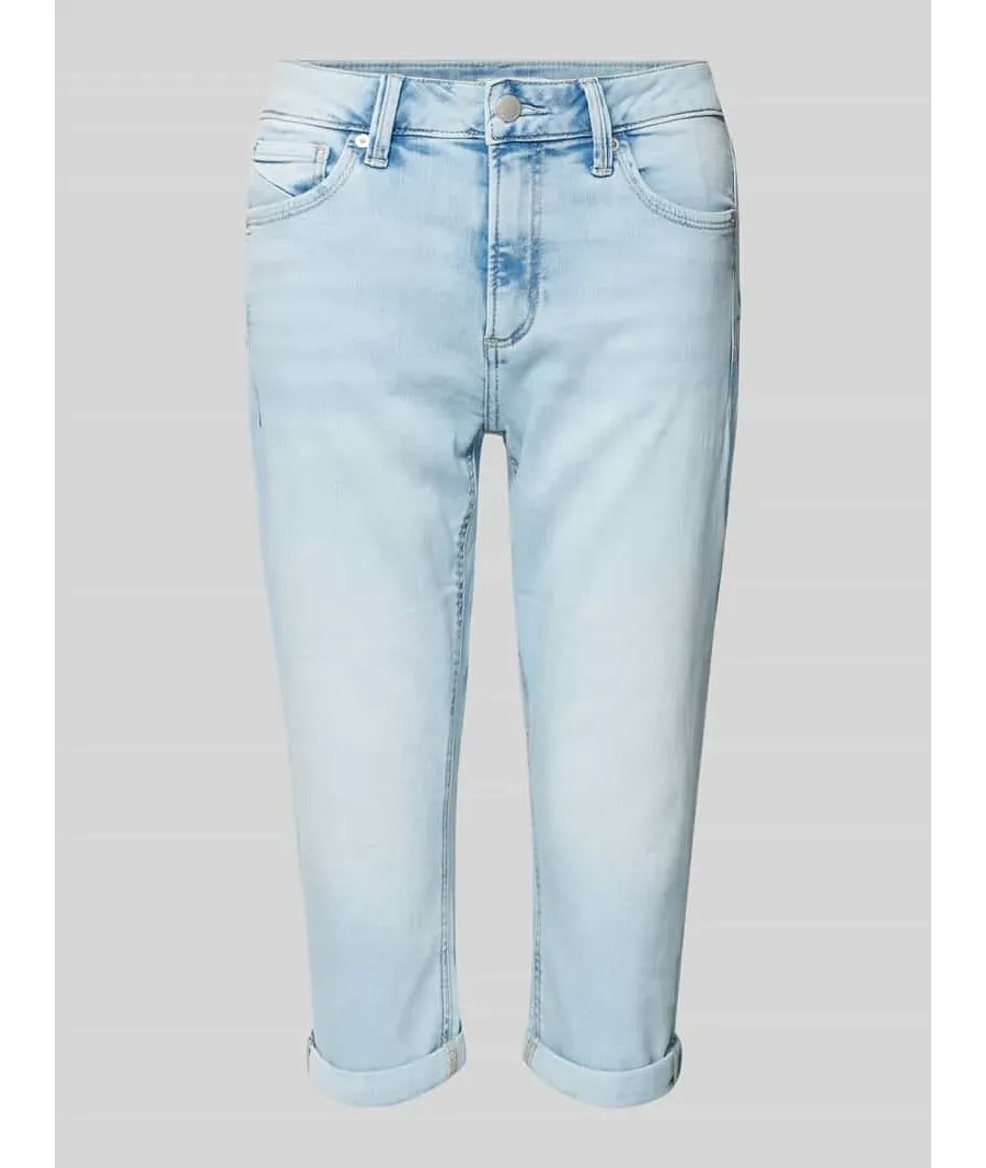 obrazek 1 Spodnie capri o kroju slim fit z 5 kieszeniami