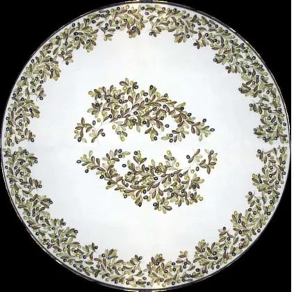 Zdjęcie Blat do ogrodu wykonany z lawy zdobiony motywem jagód - Ceramiche Valchida